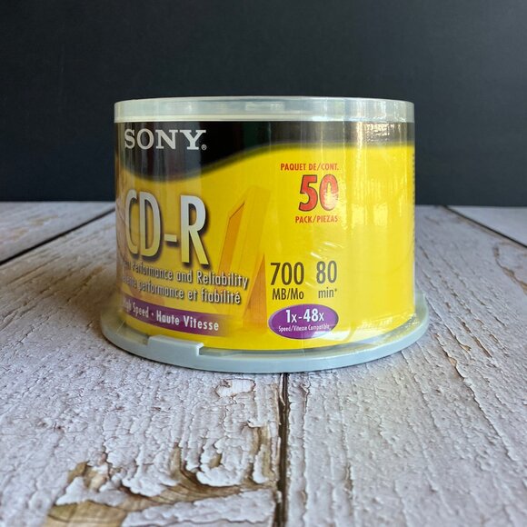 SONY Blank CD-R 700 MB 80 Min 1x - 48x High Speed 100 (2x50) discs 💿 - Picture 3 of 6